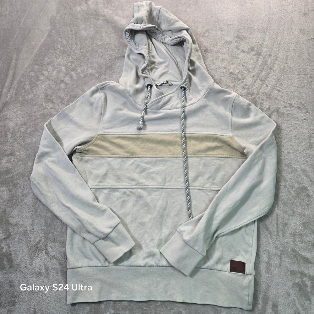 BKE Mens Light Blue Colorblock Pullover Hoodie Sweatshirt BKQK1800
